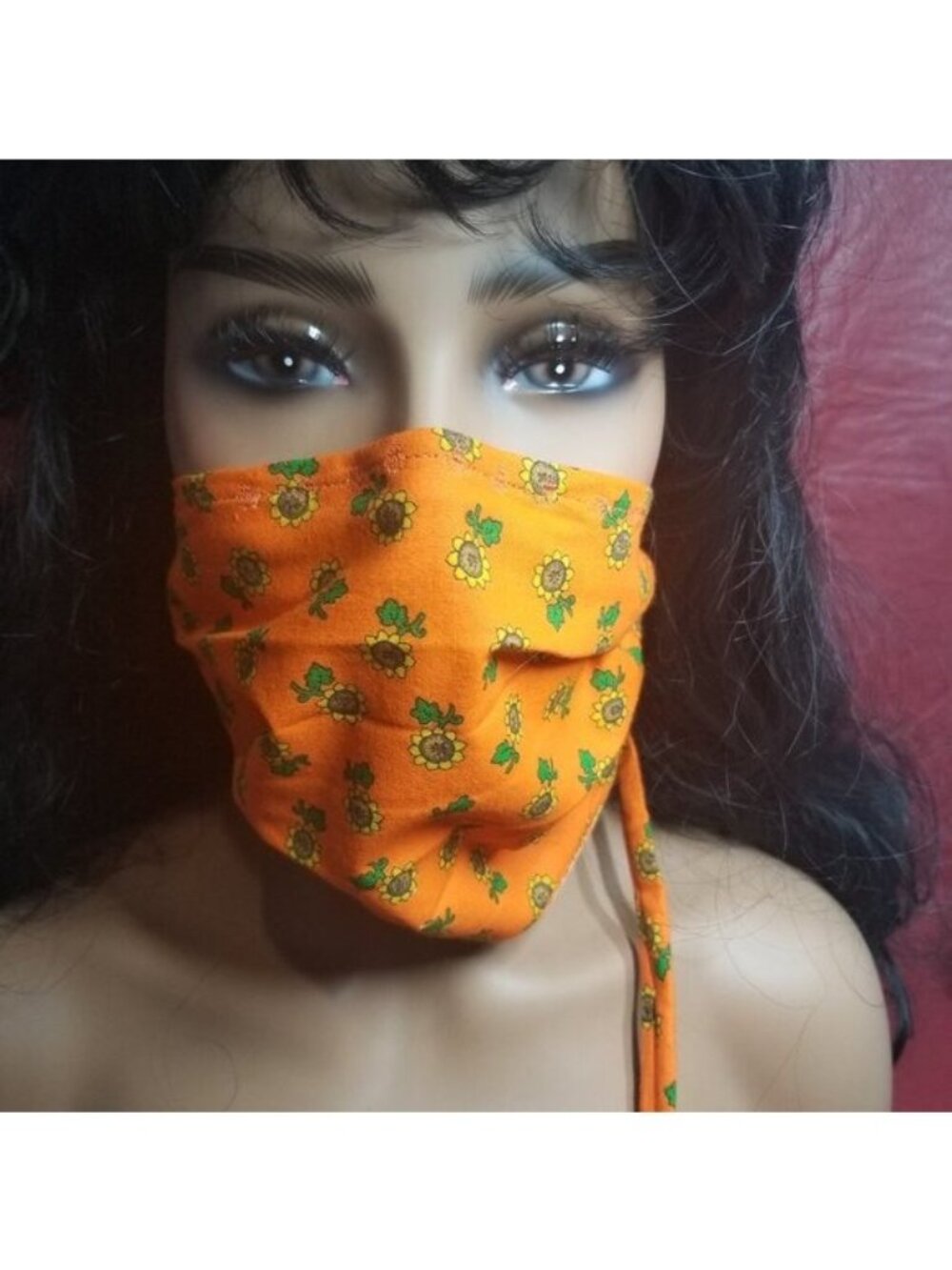 Cloth Face Mask w/ Copper/Silver Filters-Sunflower